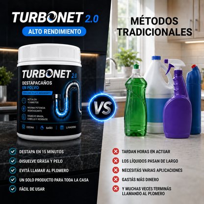 Turbonet 2.0 - Polvo destapacaño